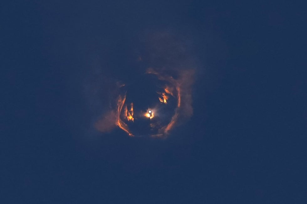 SpaceX's mega rocket Starship makes a test flight from Starbase in Boca Chica, Texas,...